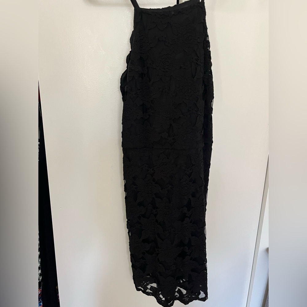 NWOT! Black Lace Mini Dress - Picture 5 of 7